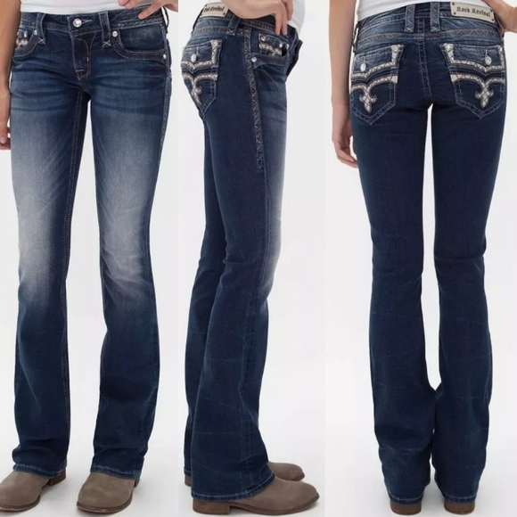Rock Revival Denim - Rock Revival "Caress" Stretch Low Rise Bootcut Jeans Blue | Women's Size 26